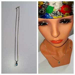 Lagos Blue Topaz Drop Pendant Necklace